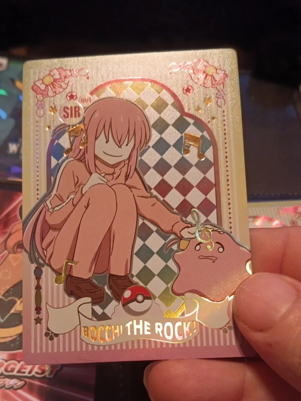 Pokemon Trading Card Pink, Gold, White